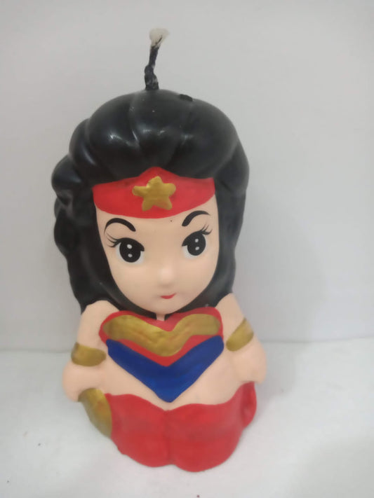 Mujer maravilla/Vela pastelera de cera