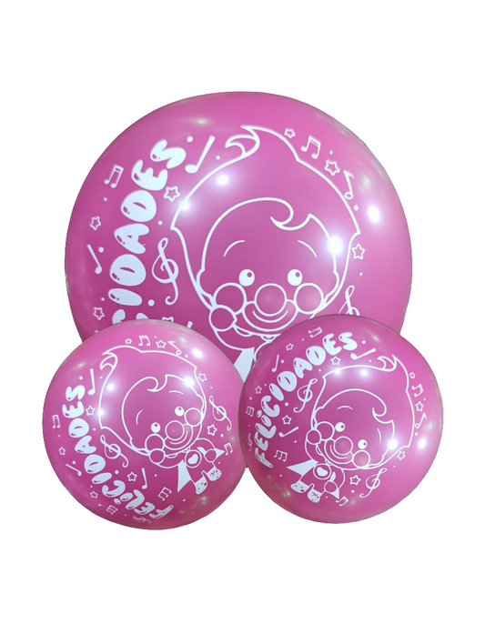 Globo impreso de Plim Plim Rosa