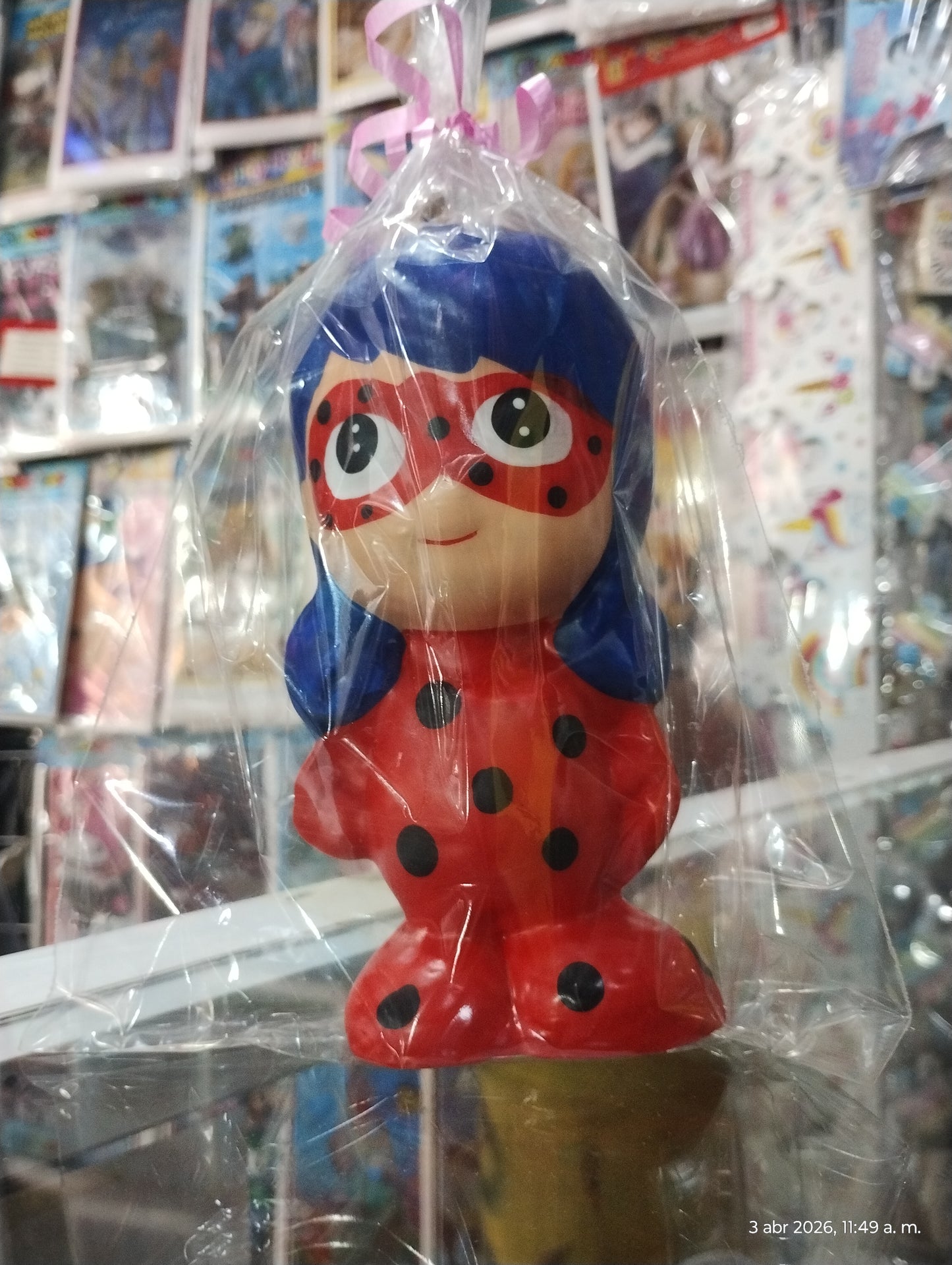 Ladybug/Vela pastelera de cera